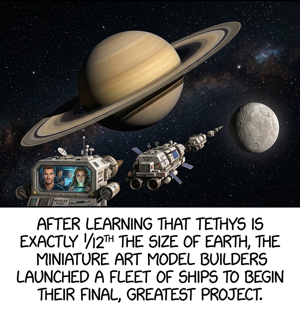 In order to carry the necessary crafting supplies, they built the ships at 12:1 scale.