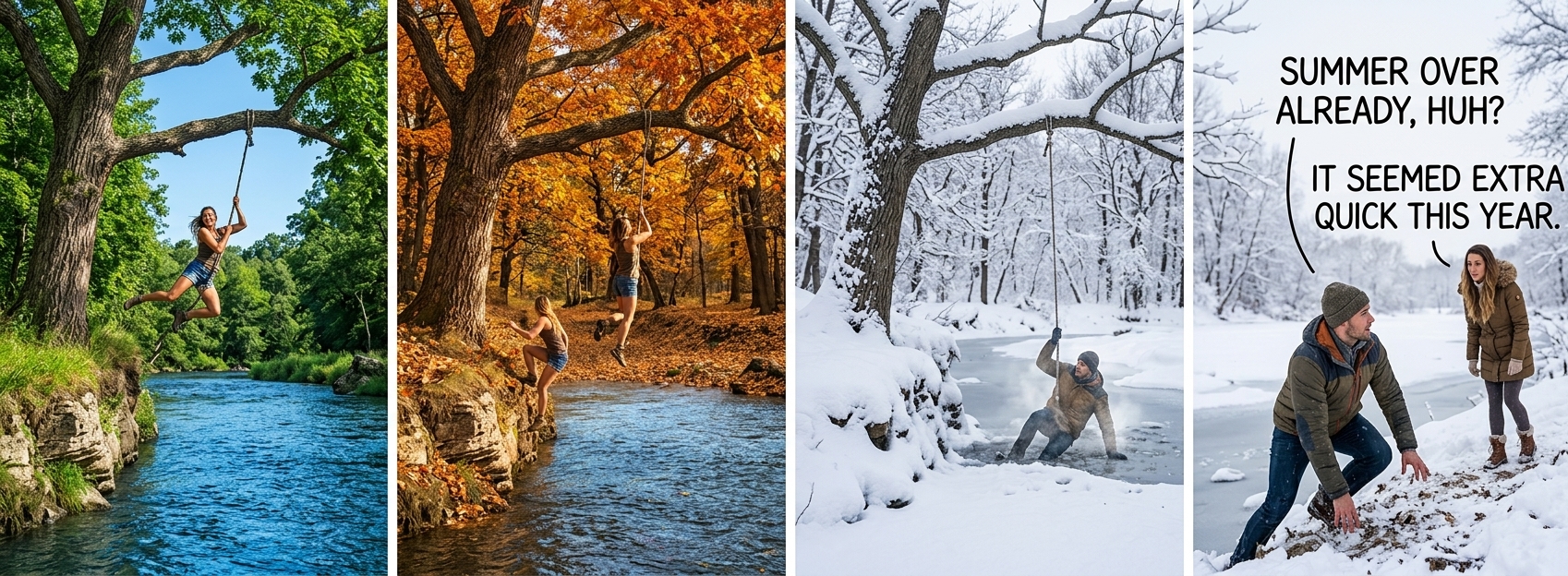 You should probably get back to shore before spring hits.