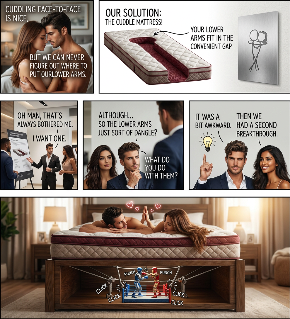 The TempurPedic wineglass guy broke his ankle.