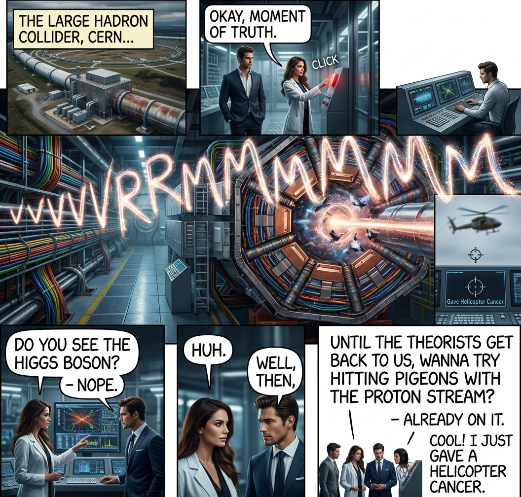 When charged particles of more than 5 TeV pass through a bubble chamber, they leave a trail of candy.
