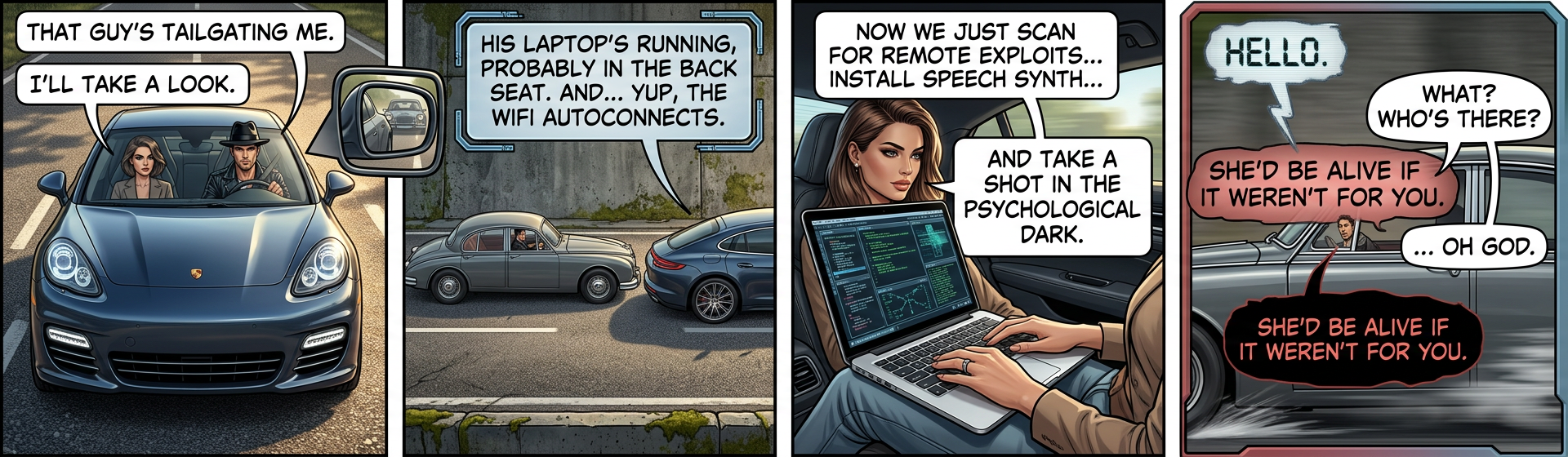 Okay, now just as the loss hits him, slam on the brakes.