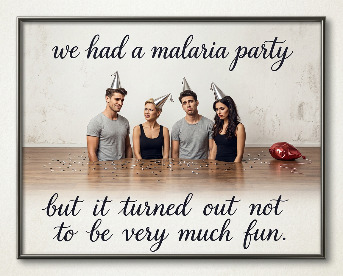 The malaria party was David's idea