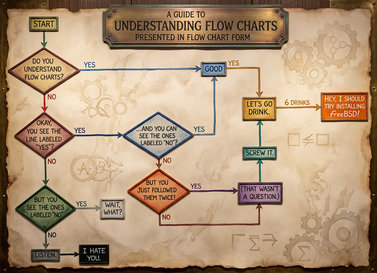 At 8 drinks, you switch the torrent from FreeBSD to Microsoft Bob.  C'mon, it'll be fun!