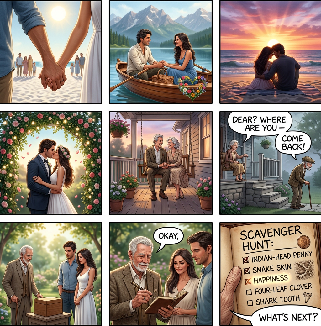 This scavenger hunt is getting boring.  Let's go work on the treehouse!