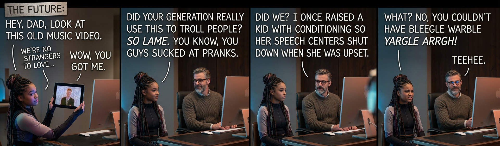 They'll pick music and culture that they know annoys you.  Building in behavioral easter eggs is a fair retaliation!