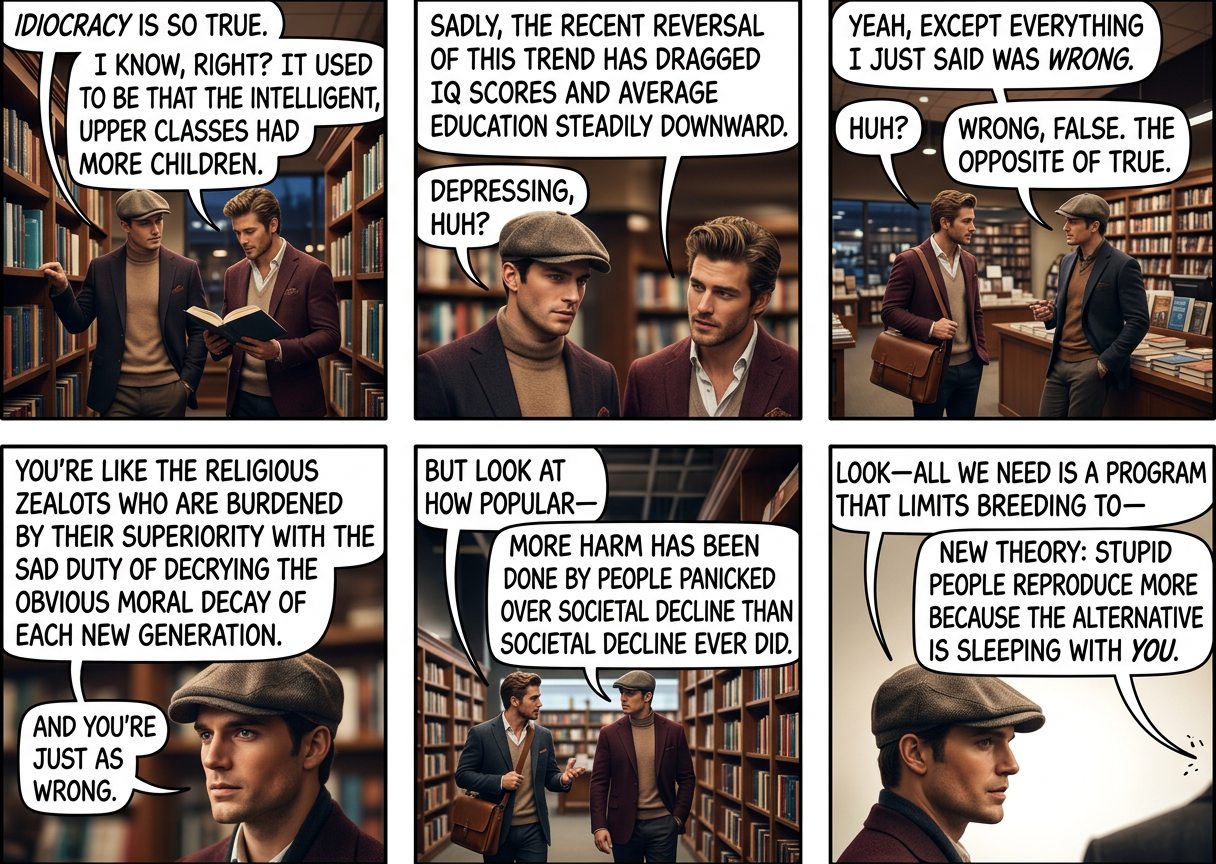 People aren't going to change, for better or for worse. Technology's going to be so cool. All in all, the future will be okay! Except climate; we fucked that one up.