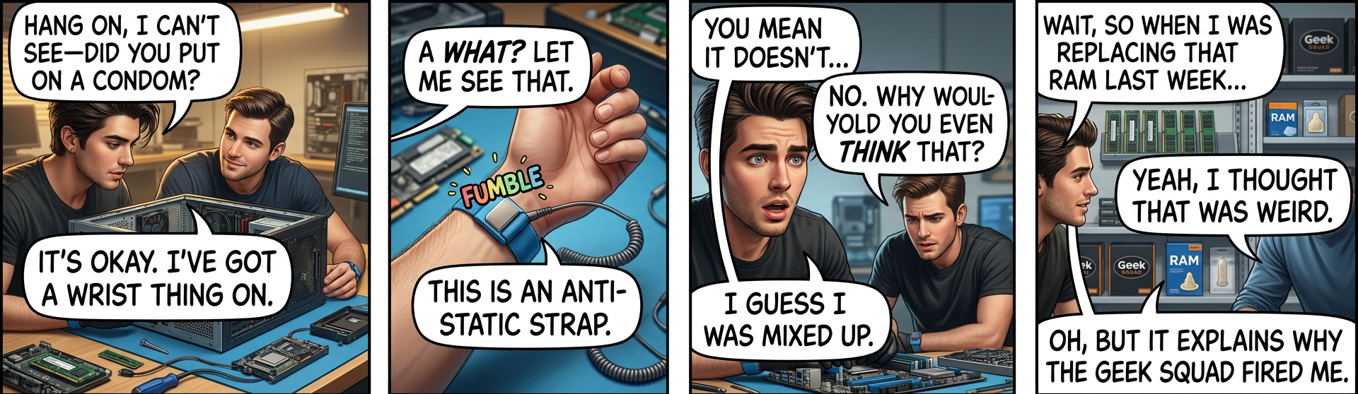 I firmly believe that nothing can go wrong on a project if you're wearing one of those wrist things.