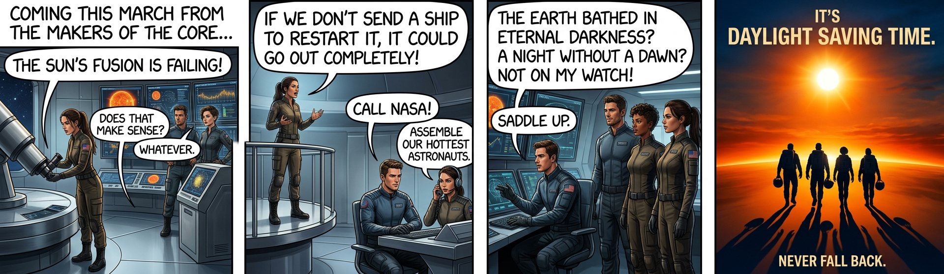 Obligatory bad guy: This operation is sheer foolishness, and it's not happening on my watch!  Mainly because I can't figure out how to adjust the time.