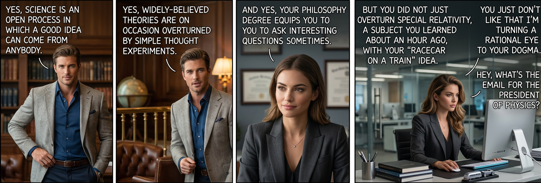 I mean, what's more likely -- that I have uncovered fundamental flaws in this field that no one in it has ever thought about, or that I need to read a little more?  Hint: it's the one that involves less work.