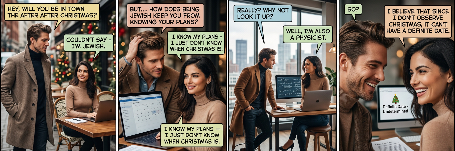 Physicists who want to protect traditional Christmas realize that the only way to keep from changing Christmas is not to observe it.