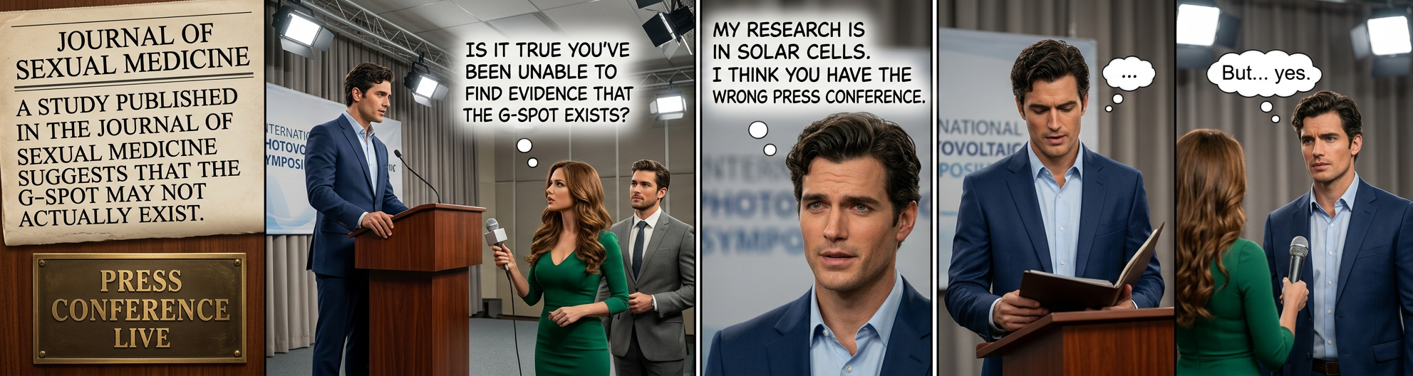 The BBC lead was 'The elusive erogenous zone said to exist in some women may be a myth, say researchers who have hunted for it.'  I couldn't read it with a straight face.