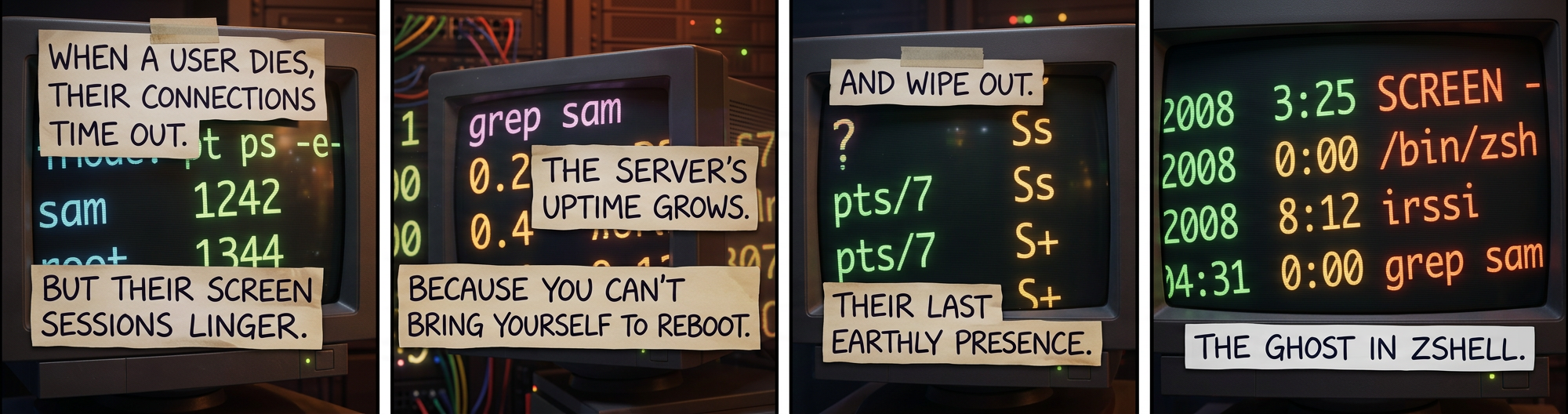 And every day it gets harder to fight the urge to su to the user and freak people out.