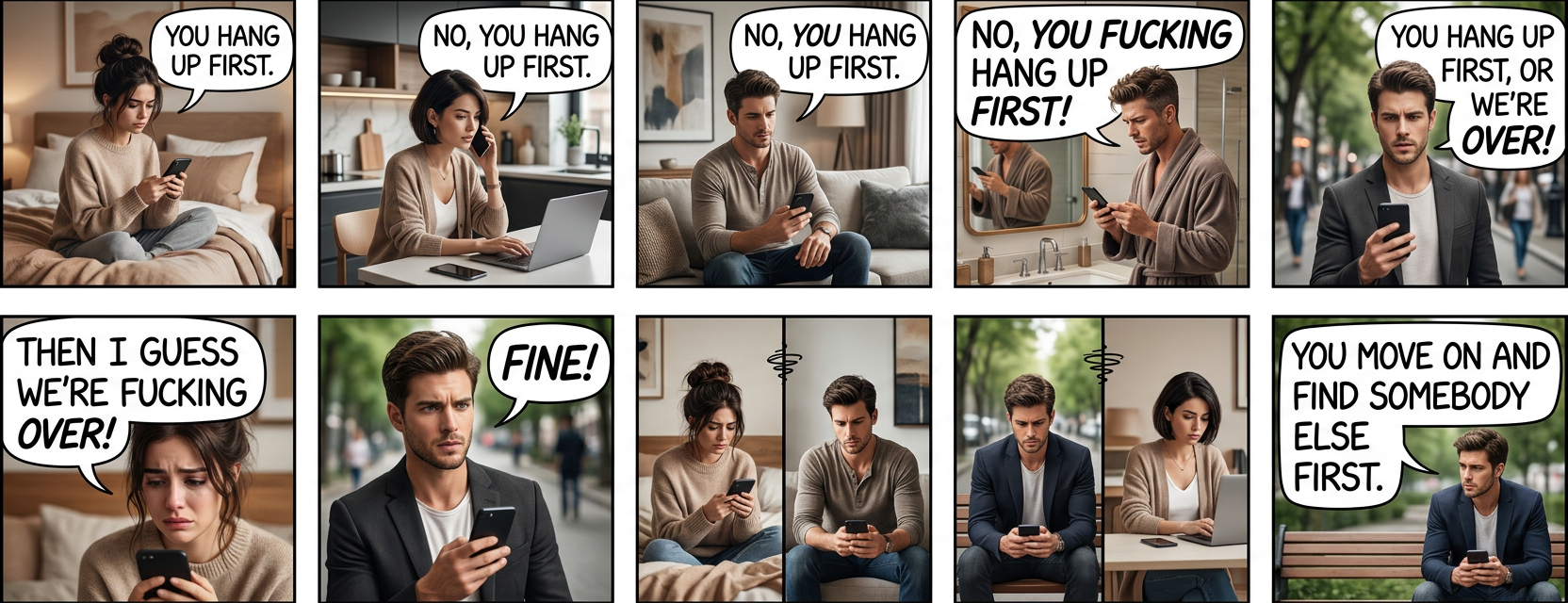 No, YOU stumble past a series of post-breakup hookups in a daze as you slowly realize what you've lost and how unlikely you are ever to get it back first.