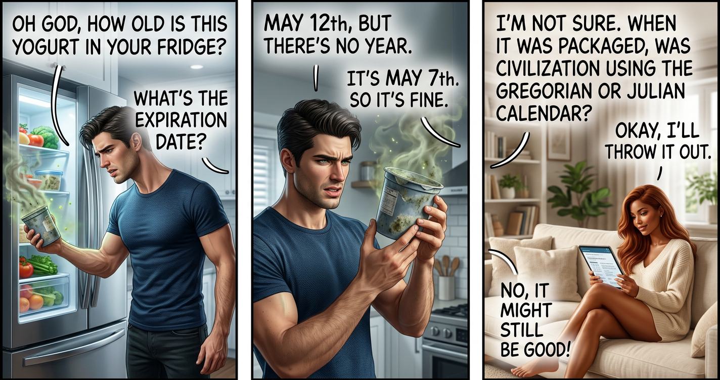 I am firmly of the opinion that if something doesn't have a year on it, every time the expiration date rolls around it is good again for the two weeks preceding that date.