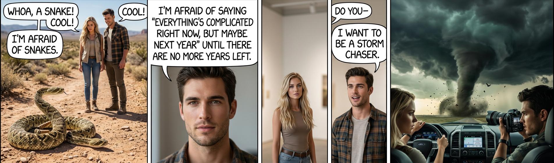 Oh God, the tornado picked up snakes!