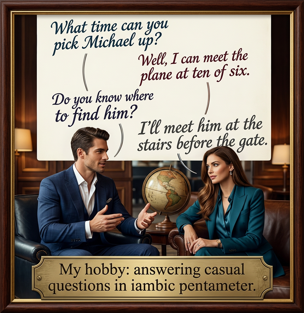 Of course, you don't wanna limit yourself to the strict forms of the meter.  That could get pretty difficult.