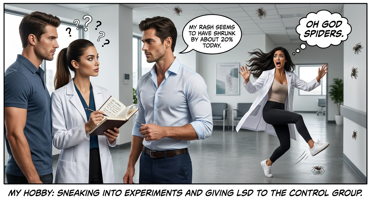 Which, at one point, led to a study showing that LSD produces no more hallucinations than a placebo.