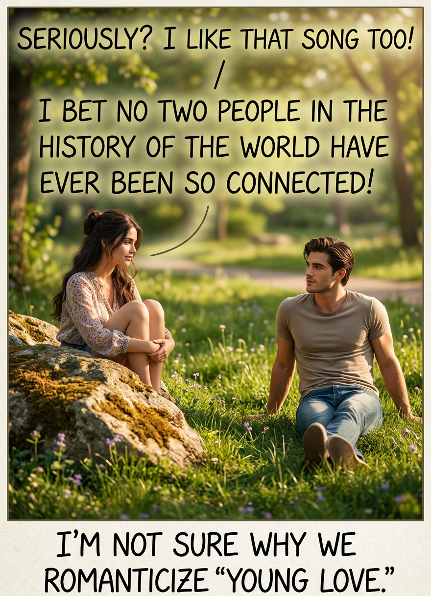 Or love in general, for that matter. It just leads to the idea that either your love is pure, perfect, and eternal, and you are storybook-compatible in every way with no problems, or you're LYING when you say 'I love you'.