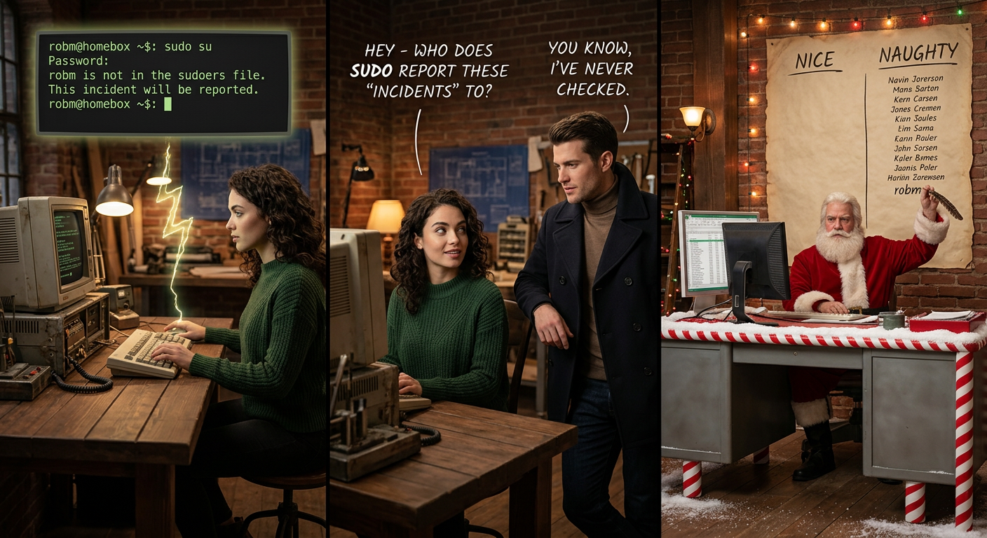 He sees you when you're sleeping, he knows when you're awake, he's copied on /var/spool/mail/root, so be good for goodness' sake.