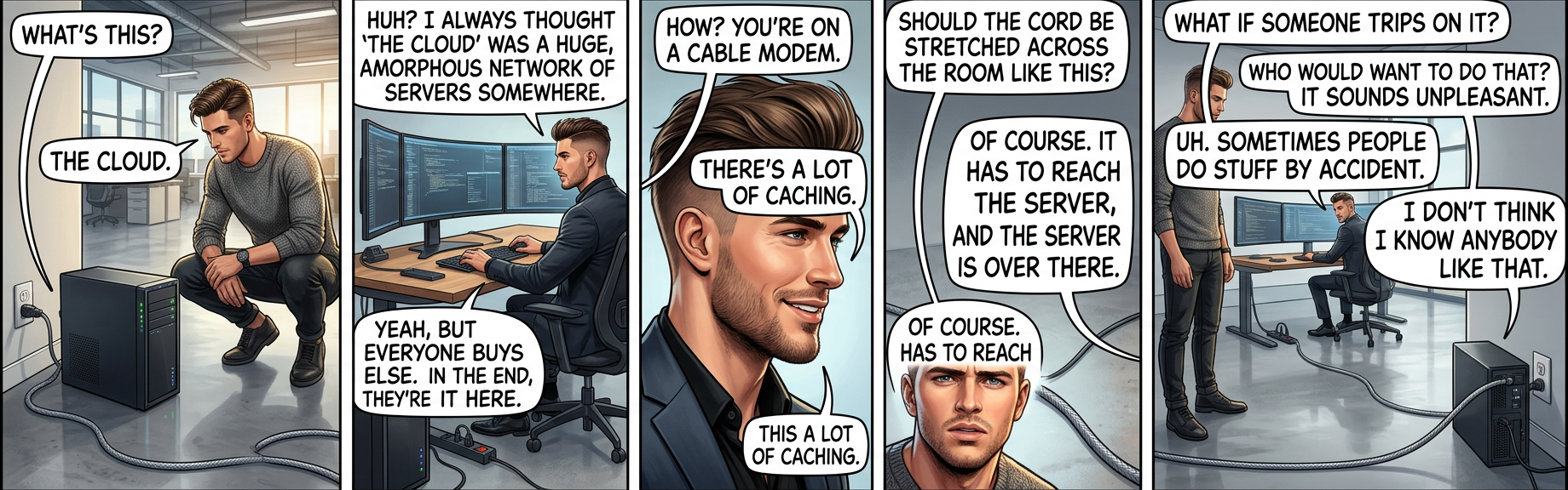 There's planned downtime every night when we turn on the Roomba and it runs over the cord.