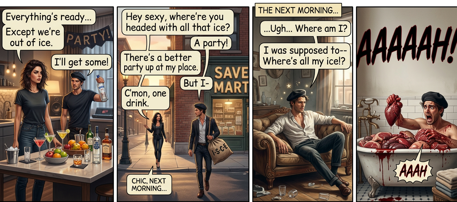 On the plus side, she wrote 'Welcome to the AAA Club!' in lipstick on the bathroom mirror, and left me a membership/roadside assistance card on the counter.