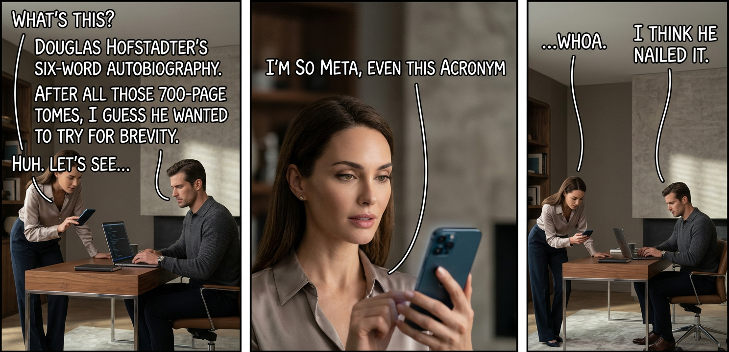 "This is the reference implementation of the self-referential joke."