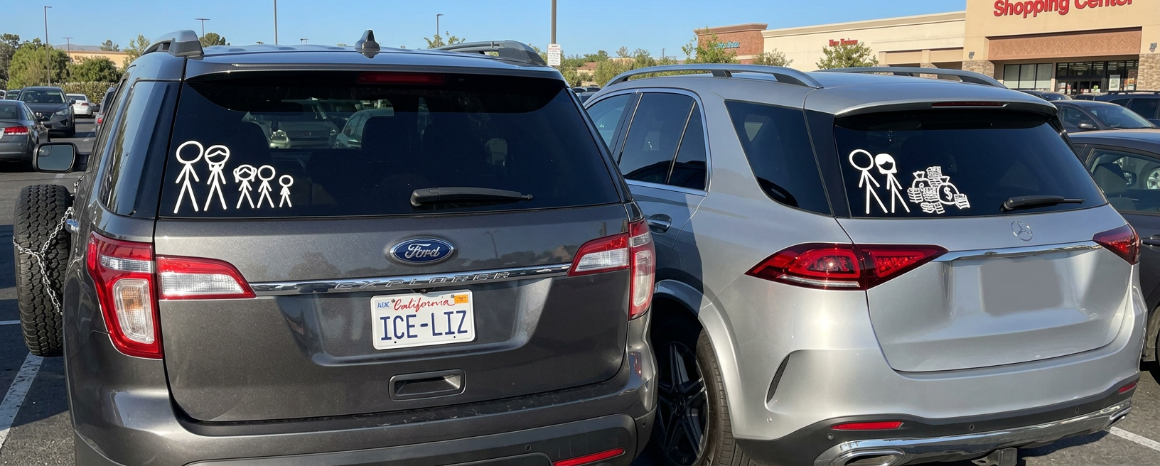 My decal set has no adults, just a sea of hundreds of the little girl figures closing in around a single cat.