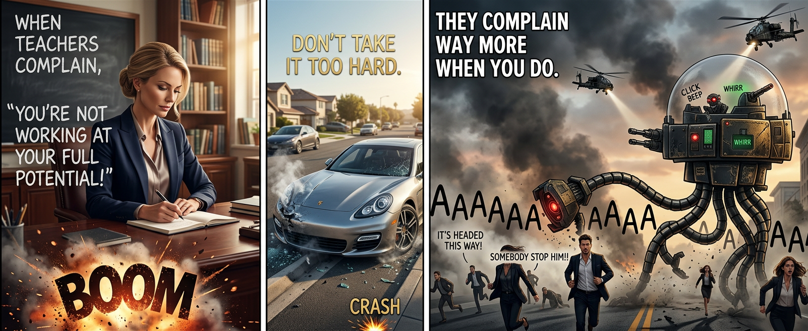 The bunch of disadvantaged kids I was tutoring became too good at writing, and their essays were forcing me to confront painful existential questions, so I started trying to turn them on to drugs and crime instead.