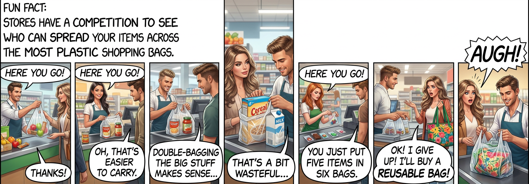 The high I feel when I actually remember to bring my reusable bags to the store--and take them inside rather than leaving them in the parked car--can last for days.